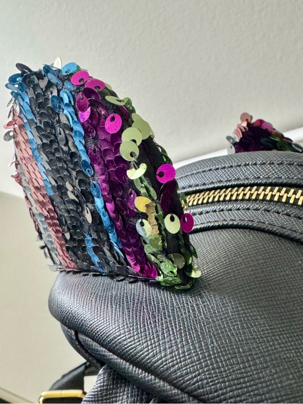 Loungefly Disney Minnie Mouse Rainbow Sequin Mini Backpack - Picture 4 of 4